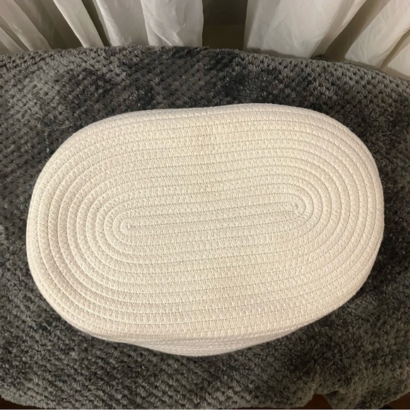 Casaphoria Cotton Rope Basket, Caddy, Organizer with Handle - Cream White - Picture 3 of 5